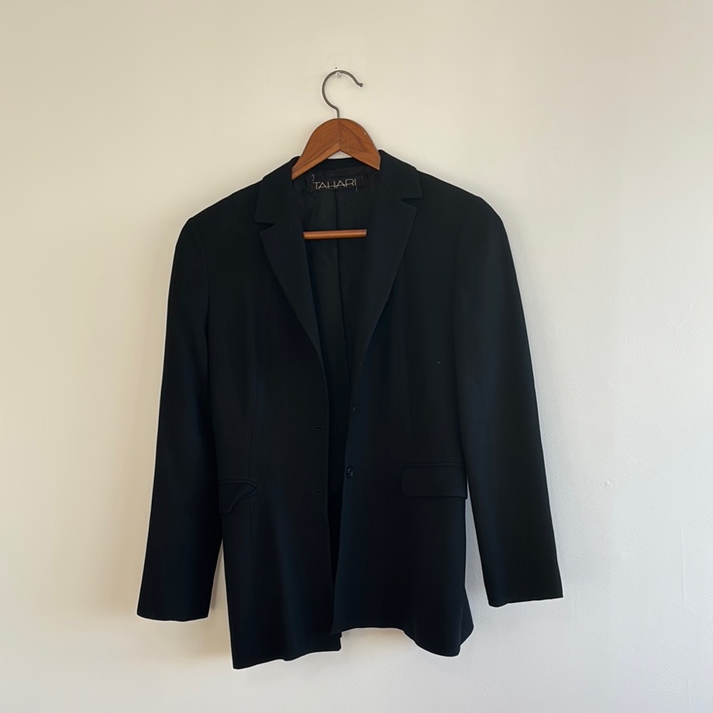 Tahari Black Women's Wool Blazer